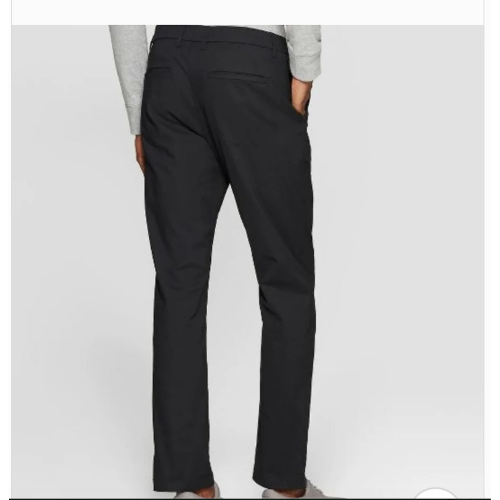 Goodfellow Black Slim Fit Tech Chino Pant 34x34 Office Casual Quick Dry Stretch - Picture 8 of 11